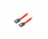 LANBERG SATA II datový kabel (3GB/S) F / F 50cm, kovová západka, červený