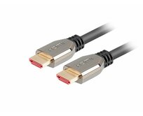 LANBERG Ultra High Speed HDMI 2.1 kabel, 48 Gbps, 8K@60Hz, 5K@120Hz, délka 1,8m, černý, zlacené konektory