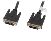LANBERG připojovací kabel DVI-D(18+1) na DVI-D (18+1), M/M, délka 1,8m, single link, černý