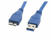 LANBERG Micro USB (M) na USB-A (M) 3.0 kabel 0,5m, modrý