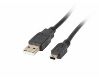 LANBERG USB MINI (M) na USB-A (M) 2.0 kabel 0,3m, černý (CANON) 