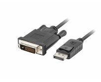 LANBERG připojovací kabel DisplayPort 1.2 na DVI-D (24+1), M/M, délka 3m, dual link, černý