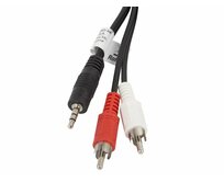 LANBERG Minijack 3.5mm (M) 3 PIN na 2x RCA (CINCH) (M) kabel 5m 