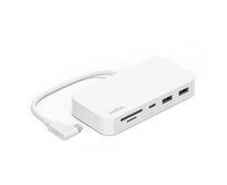 Belkin CONNECT USB-C 6v1 Multiport Hub s držákem, bílá