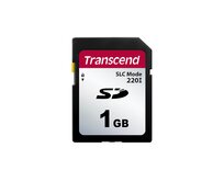 Transcend 1GB SD220I MLC průmyslová paměťová karta (SLC Mode), 22MB/s R,20MB/s W, černá