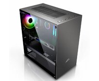 EVOLVEO M4, case mATX, 2x USB2.0 / 1x USB3.0 / 120mm LED / černý s průhlednou bočnicí