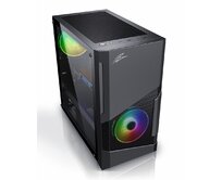 EVOLVEO M5, case mATX, 2x USB2.0 / 1x USB3.0 / 3x120mm LED / černý s průhlednou bočnicí