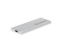 Transcend ESD260C 1TB USB 3.1 Gen2 (USB-C) Externí SSD disk (3D TLC), 520MB/R, 460MB/W, kompaktní rozměry, stříbrný