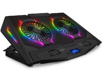 CONNECT IT NEO RGB podsvícení chladicí podložka pod notebook, ČERNÁ