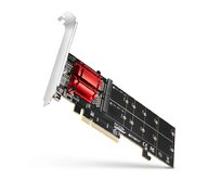 Axagon PCEM2-ND, PCI-Express x8 řadič pro připojení až dvou NVMe M.2 SSD disků k počítači