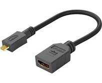 PremiumCord Flexi adaptér HDMI Typ A samice - micro HDMI Typ D samec pro ohebné zapojení