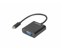 LANBERG USB-C(M) 3.1 na VGA(F) adaptér kabel 15CM černý