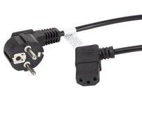 LANBERG CEE 7/7 na IEC 320 C13 POWER CORD 1.8M úhlový RIGHT VDE černý  