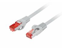 LANBERG Patch kabel CAT 6 S-FTP, AWG 26/7, LSZH, měď, šedý, 0,25m