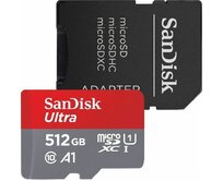 SanDisk Ultra/micro SDHC/512GB/150MBps/UHS-I U1 / Class 10/+ Adaptér
