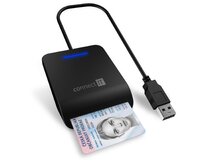 CONNECT IT USB čtečka eObčanek a čipových karet, ČERNÁ