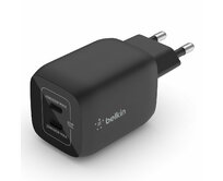 Belkin Duální 65W USB-C Power Delivery GaN PPS nástěnná nabíječka, černá