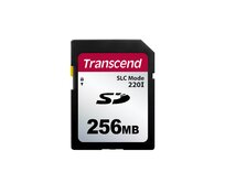 Transcend 256MB SD220I MLC průmyslová paměťová karta (SLC mode), 22MB/s R,20MB/s W, černá