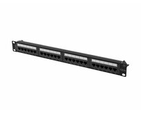 LANBERG PATCH PANEL 24 PORT 1U 19” CAT.6A UTP BLACK  