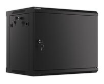 LANBERG RACK CABINET 19” WALL-MOUNT 9U/600X450 FOR SELF-ASSEMBLY WITH METAL DOOR  BLACK   (FLAT PACK)