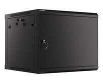 LANBERG RACK CABINET 19” WALL-MOUNT 9U/600X600 FOR SELF-ASSEMBLY WITH METAL DOOR BLACK (FLAT PACK)