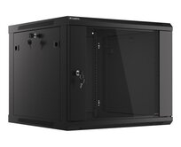 LANBERG RACK CABINET 19” WALL-MOUNT 9U/600X600 (FLAT PACK) V2 BLACK