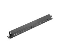 LANBERG 19" CABLE MANAGEMENT PANEL TYPE A 1U BLACK  