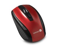 CONNECT IT Bezdrátová optická myš (+ 2x AAA baterie zdarma), červená