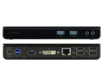 2-Power USB 3.0 Dokovací stanice Dual Display (1xDVI 1xHDMI 1x RJ45 2 xUSB 3.0 4xUSB 2.0  2xaudio)