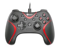 C-TECH Theon pro PC/PS3, 2 programovatelná makro tlačítka, 2x analog, X-input, vibrační, 1,8m kabel, USB