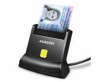 AXAGON CRE-SM4N, USB-A StandReader čtečka kontaktních karet Smart card (eObčanka), kabel 1.3m