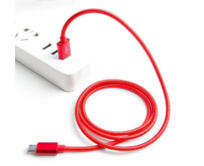 Crono kabel USB 2.0/  USB A samec - microUSB samec, 1,0m, červený premium