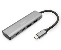 DIGITUS USB-C 4 Port HUB, 2x USB A + 2x USB-C