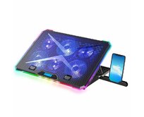 EVOLVEO Ania 9 RGB, nastavitelný podstavec pro notebook a telefon, posvícení, regulace otáček, ntb 10-17"