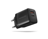 AXAGON ACU-PQ30 Sil nabíječka do sítě 30W, 2x port (USB-A + USB-C), PD3.0/PPS/QC4+/AFC/Apple, černá
