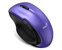 Genius Ergo 8200S Myš, bezdrátová, optická, 1200dpi, 5 tlačítek, tichá, BlueEye senzor, USB, fialová