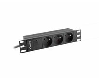 LANBERG POWER DISTRIBUTION UNIT (PDU) 10" LANBERG 1U 16A 2M 3X FRENCH OUTLETS BLACK