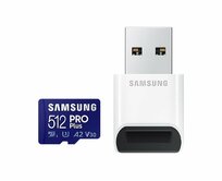 Samsung/micro SDXC/512GB/180MBps/USB 3.0/USB-A/Class 10/+ Adaptér/Modrá