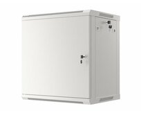 LANBERG Nástěnná jednodílná skříň 19", 12U/600x450 FOR SELF-ASSEMBLY plechové dveře šedá (RAL7035) (v rozloženém stavu