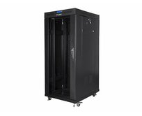 LANBERG Volně stojící skříň 19" 22U/800x1000 LCD skleněné dveře černá (RAL9004) (v rozloženém stavu)