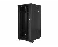 LANBERG Volně stojící skříň 19" 27U/600x800 (v rozloženém stavu) černá (RAL9004)