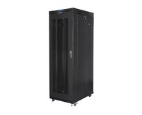 LANBERG Volně stojící skříň 19" 27U/800x1000 LCD síťované dveře černá (RAL9004)   (v rozloženém stavu)