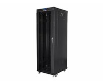 LANBERG Volně stojící skříň 19" 37U/600x800 (v rozloženém stavu) skleněné dveře LCD černá (RAL9004)
