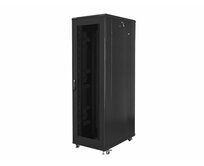 LANBERG Volně stojící skříň 19" 42U/800x1000 (v rozloženém stavu) síťované dveře černá (RAL9004)