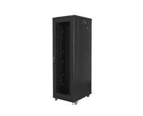 LANBERG Volně stojící skříň 19" 42U/800x800 (v rozloženém stavu) síťované dveře černá (RAL9004)