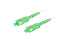 LANBERG optický patch cord SM SC/APC-SC/APC simplex 5m LSZH G657B3 průměr 3mm, barva bílá  