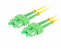 LANBERG optický patch cord SM SC/APC-SC/APC duplex 1m LSZH G657A1 průměr 3mm, barva žlutá