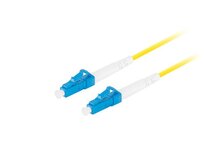 LANBERG optický patch cord SM LC/UPC-LC/UPC simplex 1m LSZH G657A1 průměr 3mm, barva žlutá  