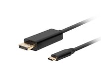 Lanberg USB-C(M)->DisplayPort(M) kabel 1m 4K 60Hz černá 