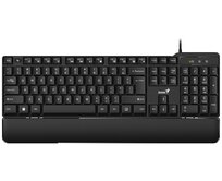 Genius KB-100XP, Klávesnice, drátová, ergo předložka, CZ+SK layout, USB, černá